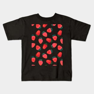 Very Strawberry - Black Kids T-Shirt